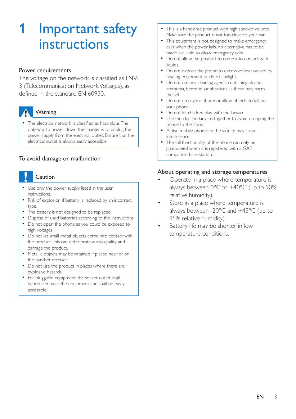 1 important safety instructions | Philips MT3120 User Manual | Page 5 / 30