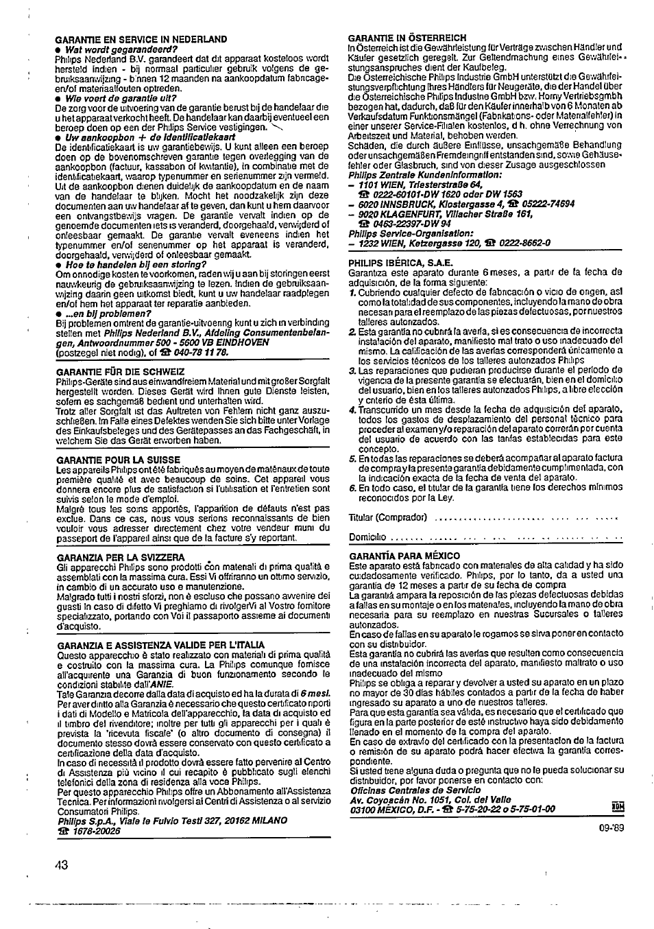 Philips AW 7992 User Manual | Page 11 / 11