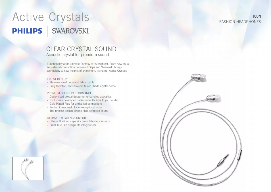Philips Swarovski SWS2000/00 User Manual | 2 pages