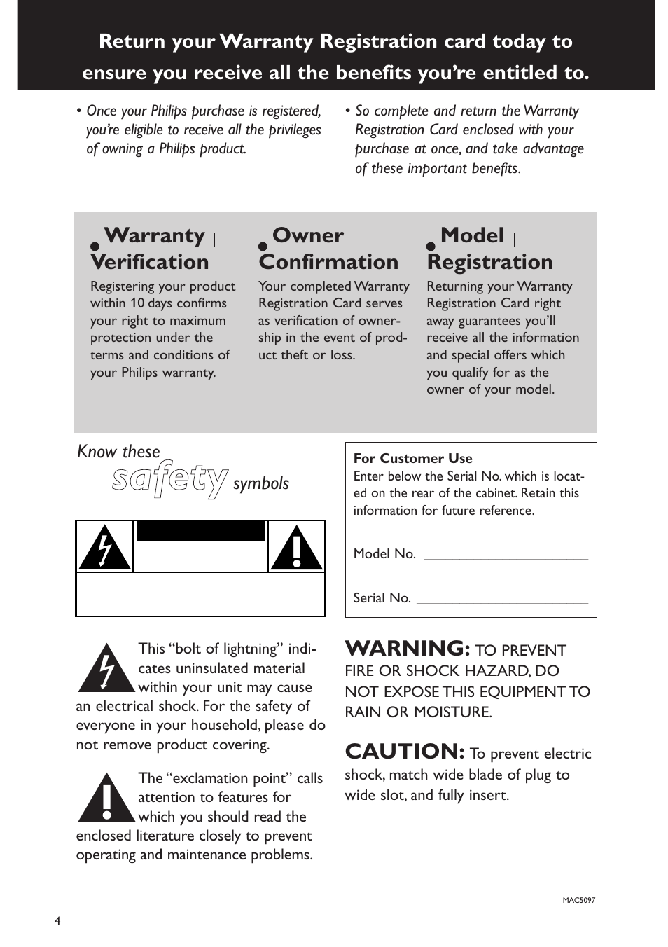 Ssa affe etty y | Philips FWC577 User Manual | Page 4 / 28