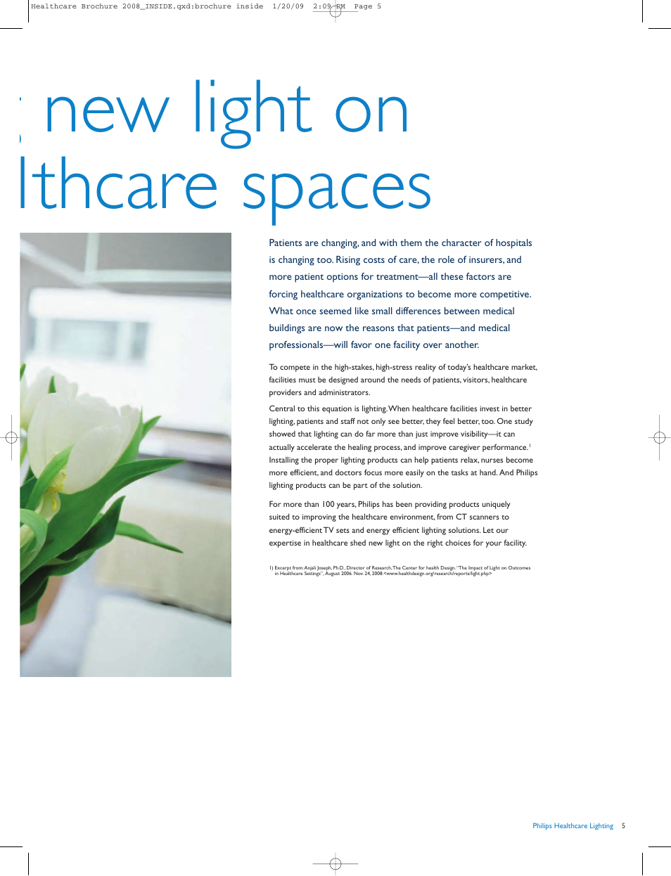 G new light on lthcare spaces | Philips HalogenA PAR 38 User Manual | Page 5 / 20