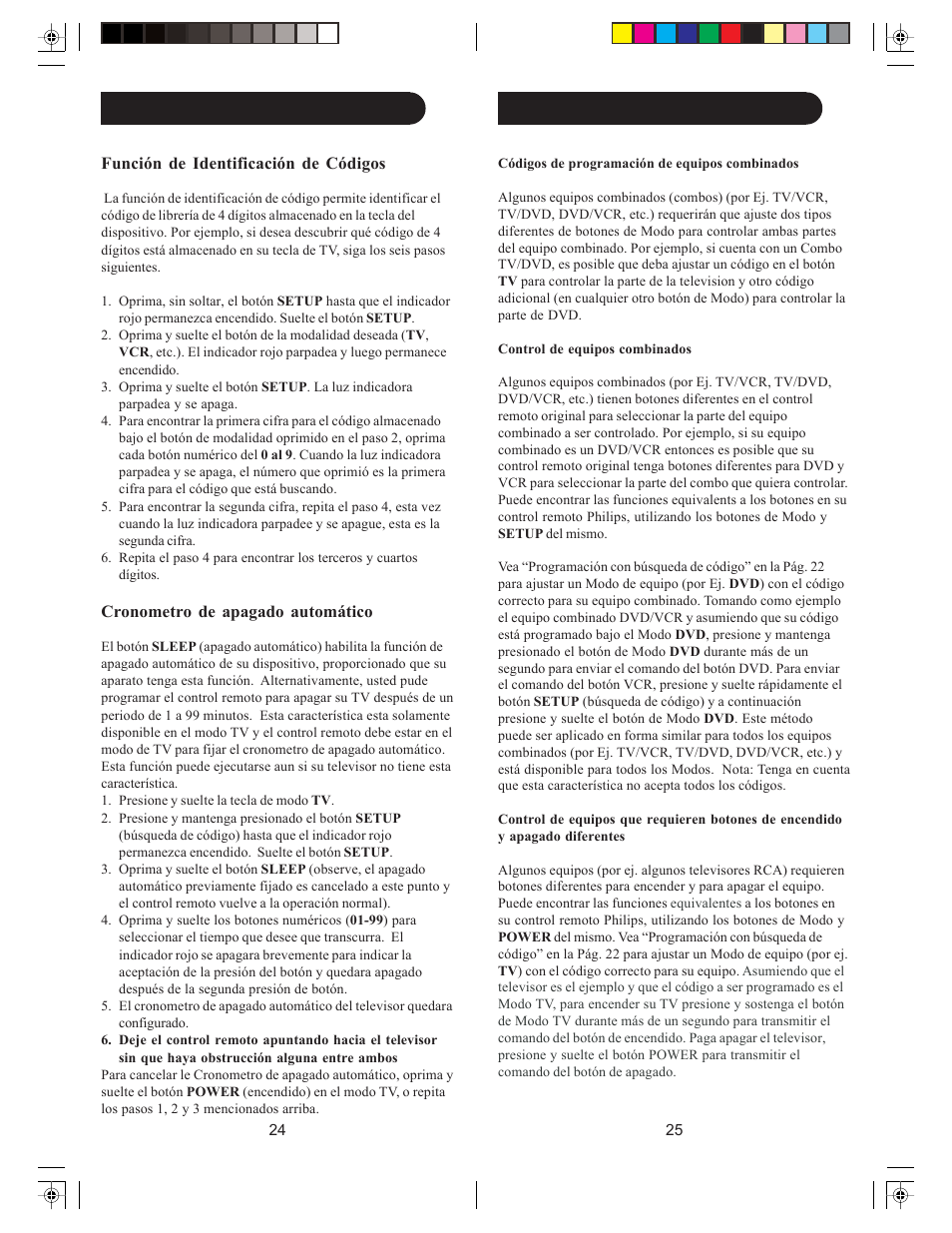 Preparación, cont | Philips SRU3003WM/17 User Manual | Page 13 / 17
