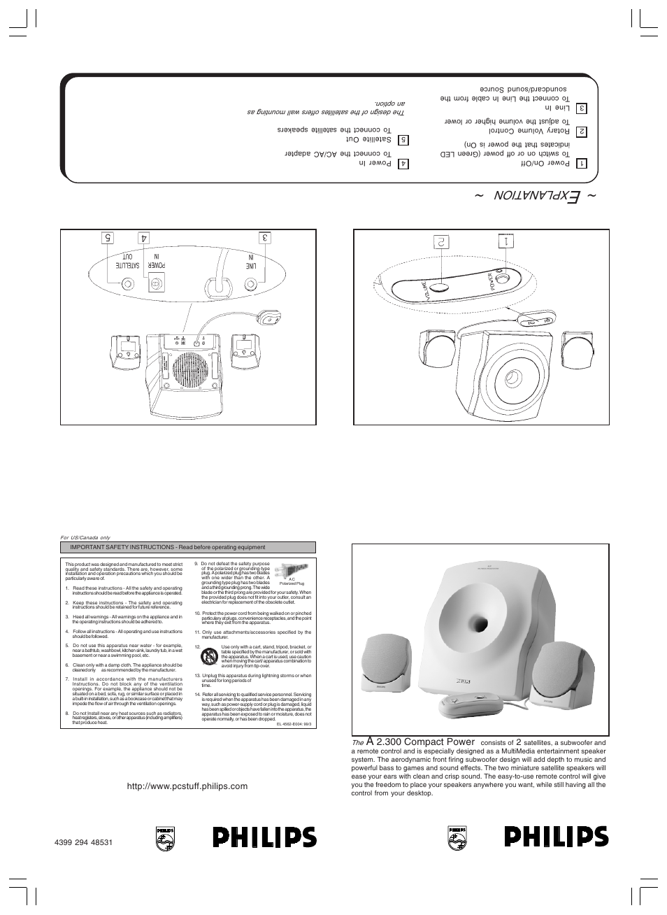 Philips MMS25017 User Manual | 2 pages