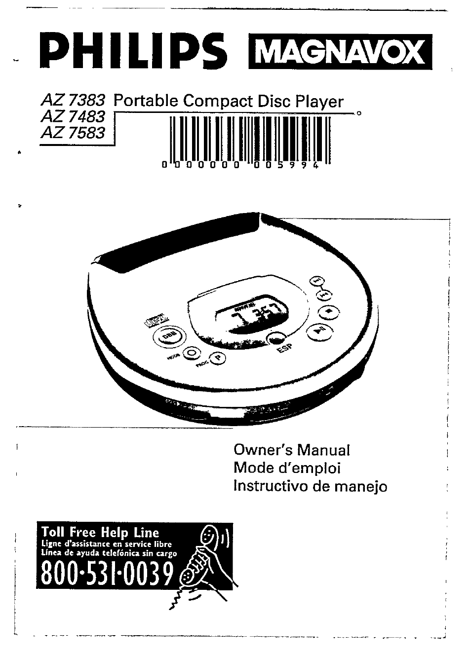 Philips AZ 7583 User Manual | 22 pages