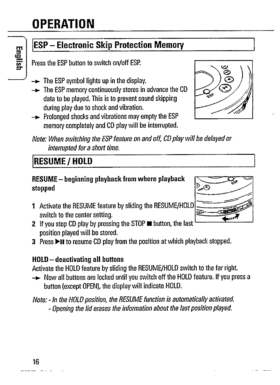 Operation | Philips AZ 7583 User Manual | Page 16 / 22