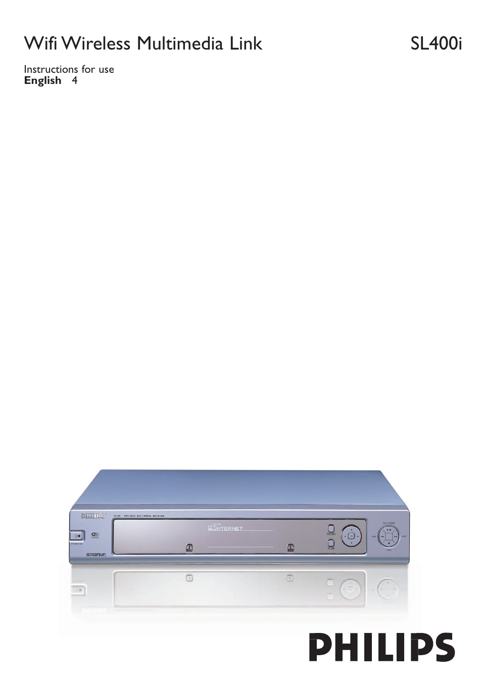 Philips WIRELESS MULTIMEDIA LINK SL400i User Manual | 26 pages