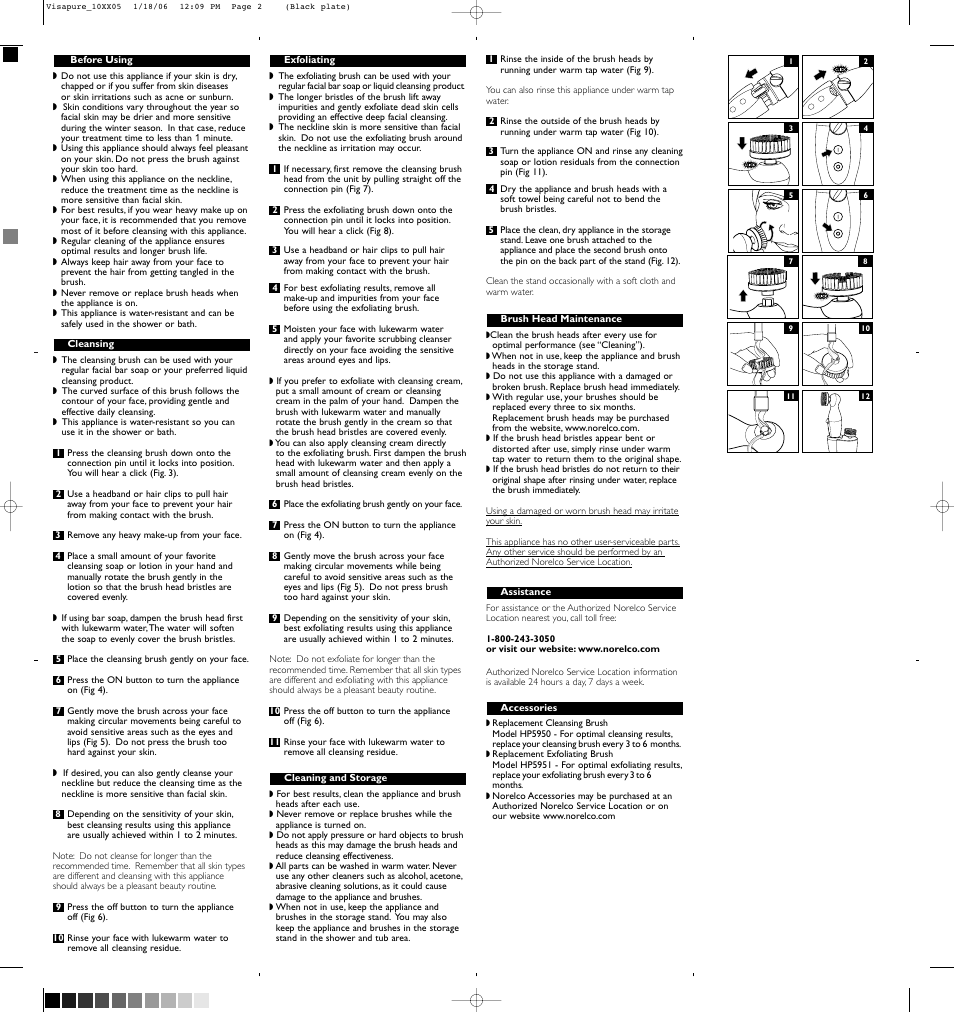 Philips Visapure HP5250 User Manual | Page 10 / 15