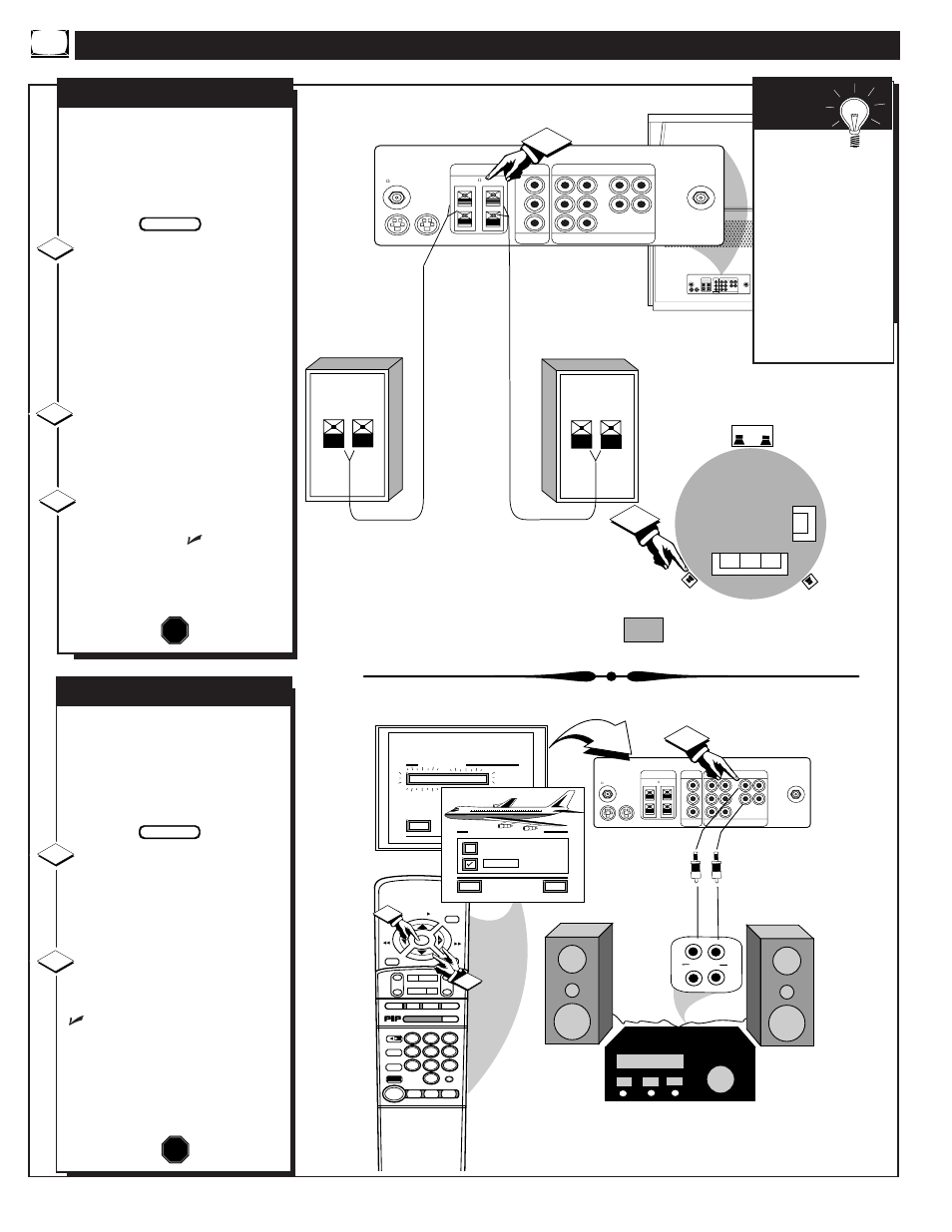 Ound, Ontrols, Continued | Variable audio output, Surround sound, Mart | Philips MX6472C User Manual | Page 28 / 62