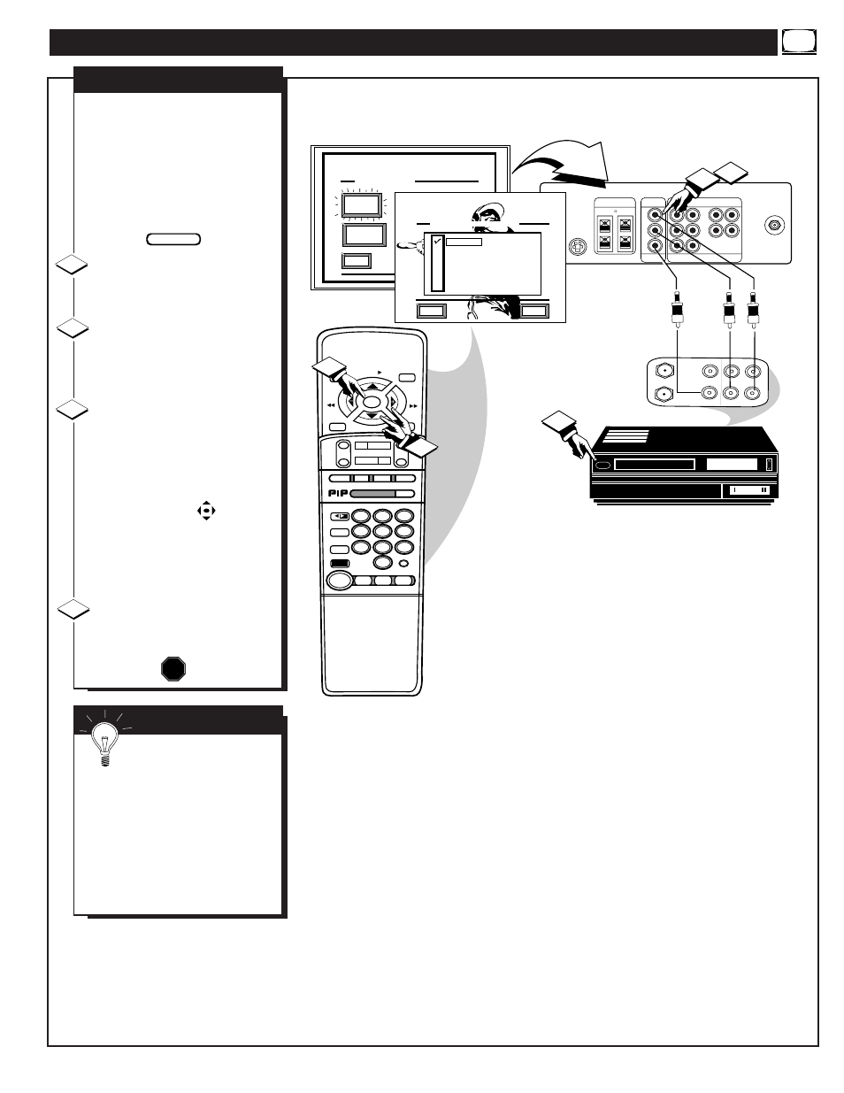 Sing the, Udio, Ideo | Utput, Acks, Continued, Audio/video outputs, Mart | Philips MX6472C User Manual | Page 33 / 62