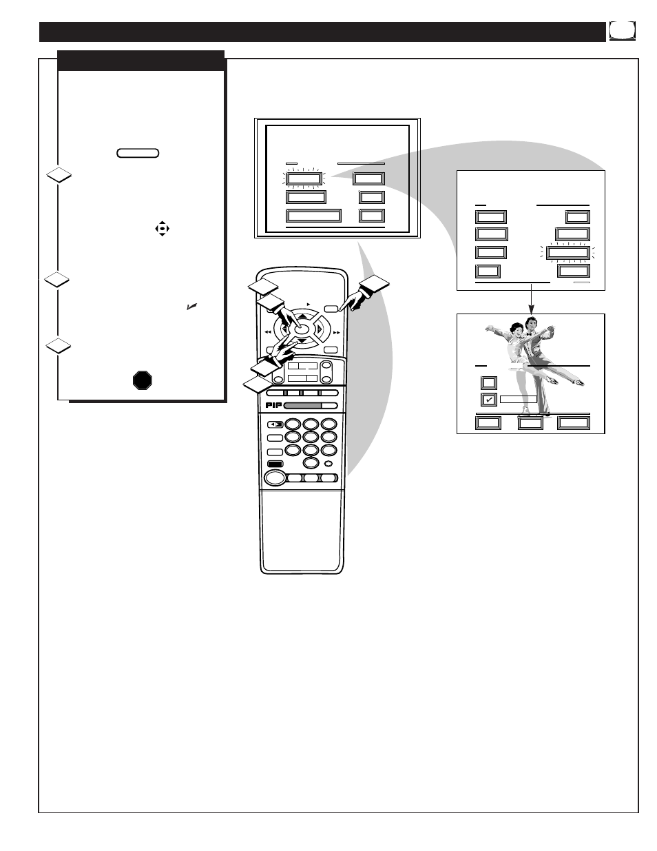 Icture, Ontrols, Continued | Clearview, Stop | Philips MX6472C User Manual | Page 7 / 62