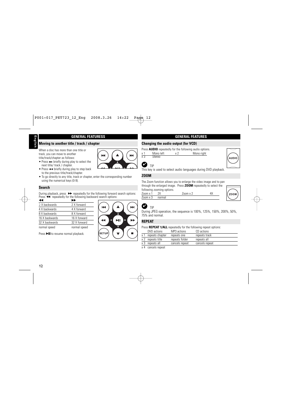 Philips PET723/12 User Manual | Page 12 / 18