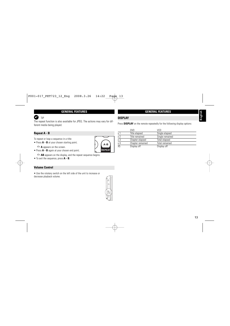 Philips PET723/12 User Manual | Page 13 / 18