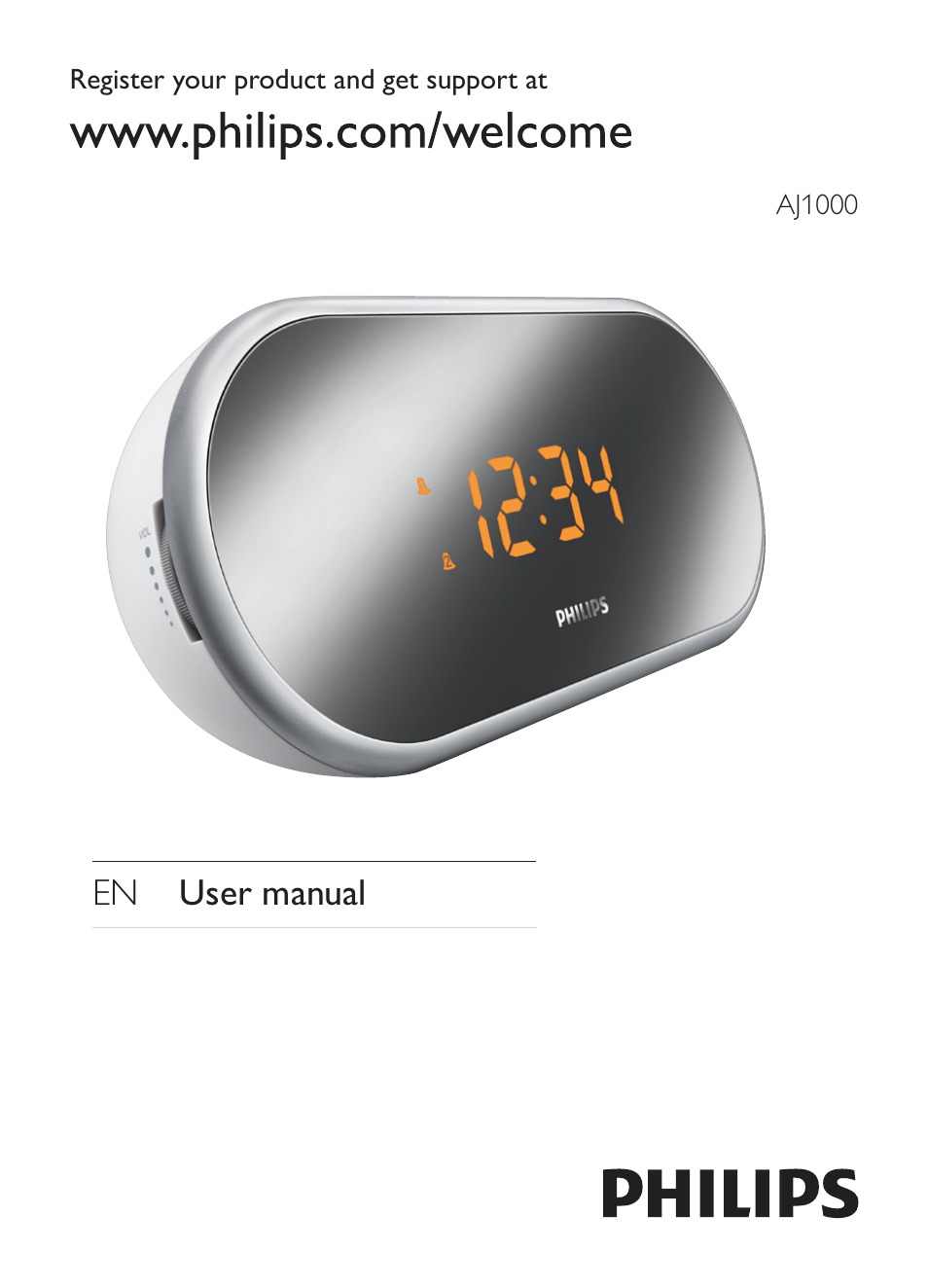 Philips CLOCK/TIMER AJ1000 User Manual | 16 pages