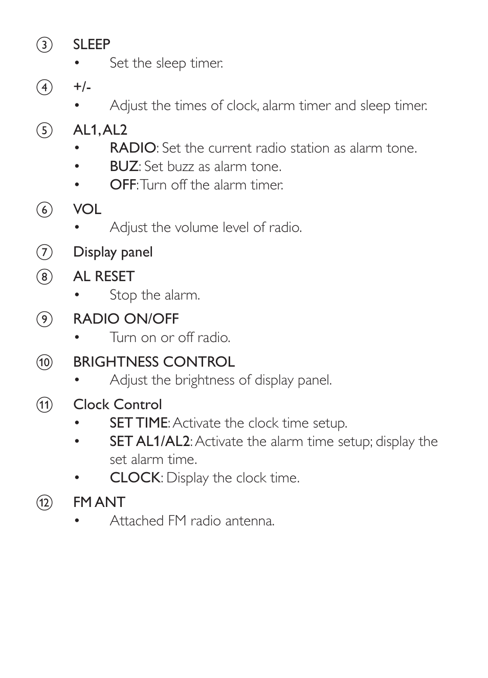 Philips CLOCK/TIMER AJ1000 User Manual | Page 7 / 16