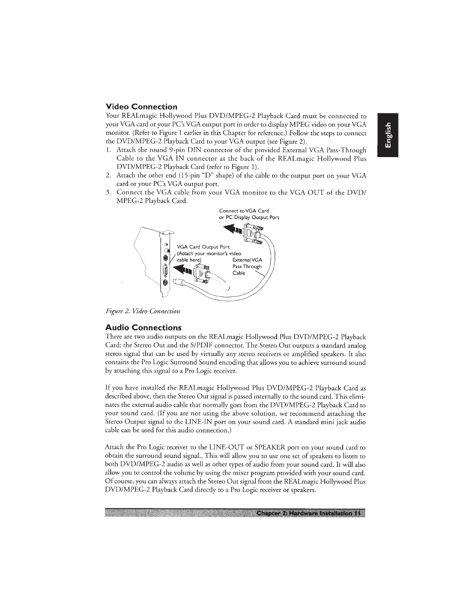 Video connection, Audio connections, Video connection audio connections | Philips PCA532K User Manual | Page 13 / 20