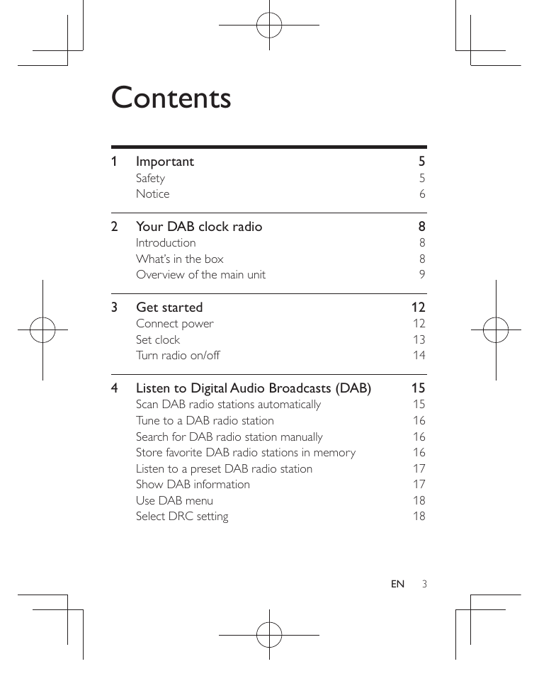 Philips AJB3552/05 User Manual | Page 2 / 33