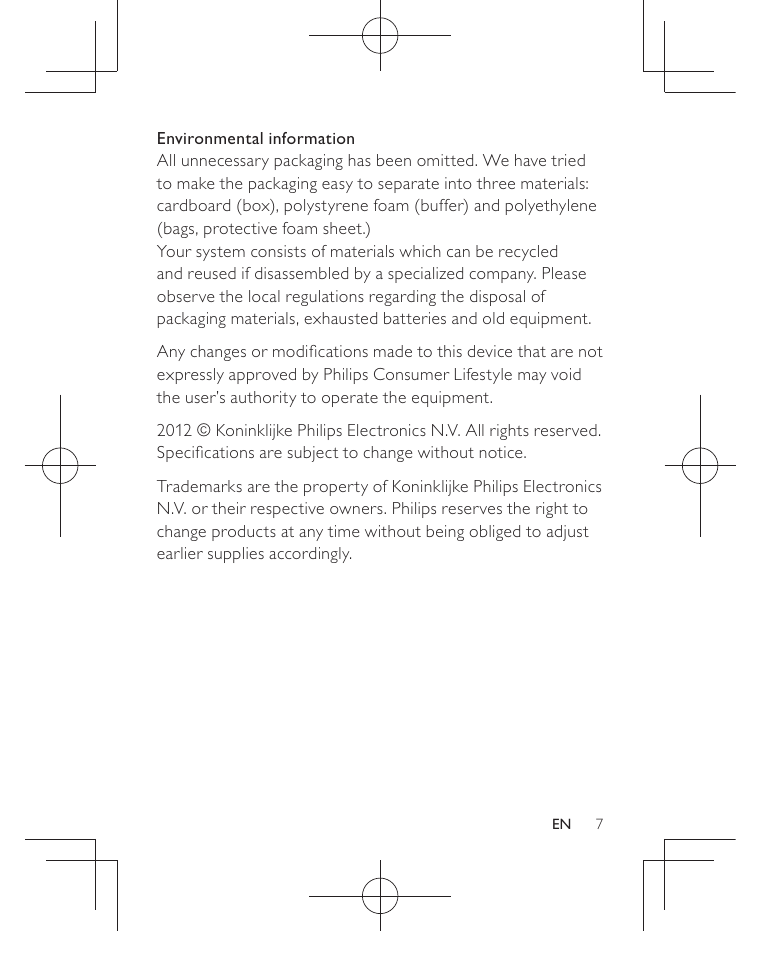 Philips AJB3552/05 User Manual | Page 6 / 33