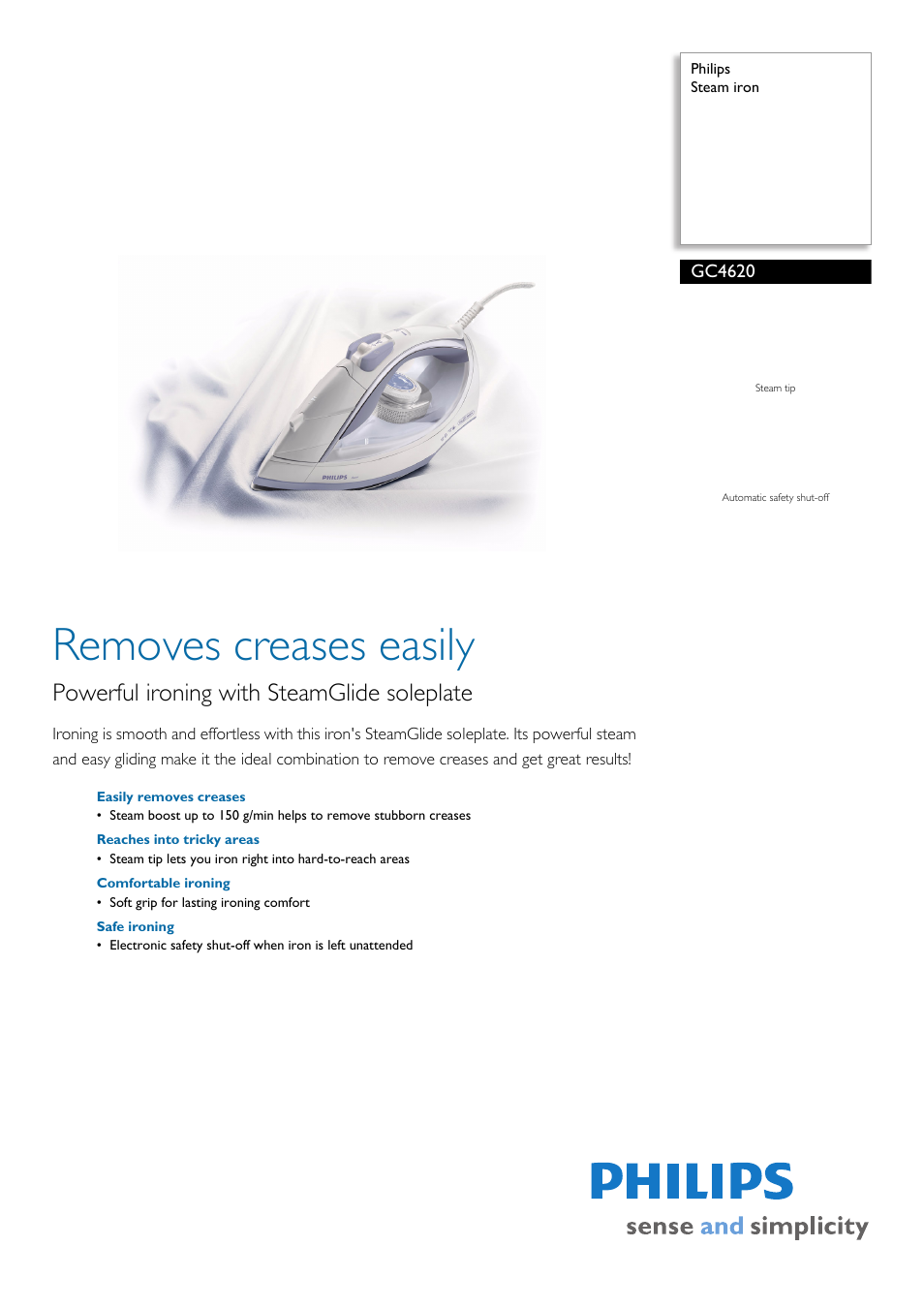 Philips GC4620 EN User Manual | 2 pages