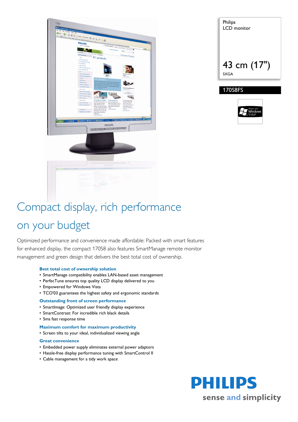 Philips SXGA 62LCD User Manual | 3 pages