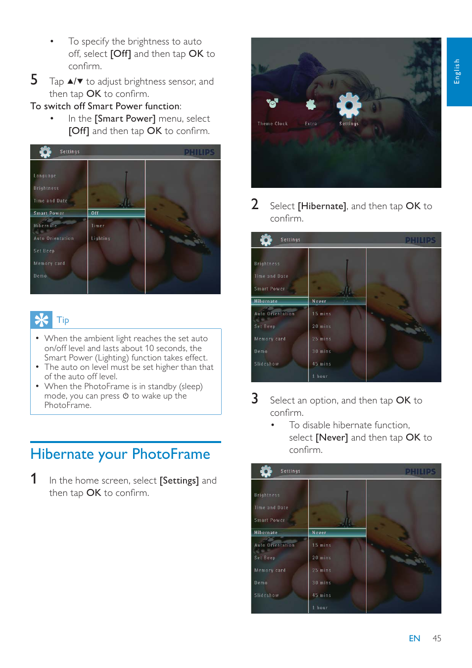Hibernate your photoframe 1 | Philips SPF7010 User Manual | Page 45 / 60