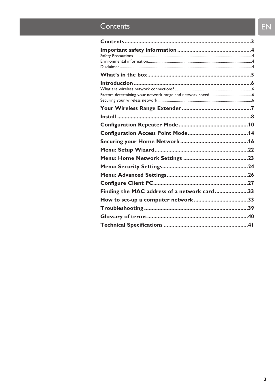 Philips SNR6500 User Manual | Page 2 / 42