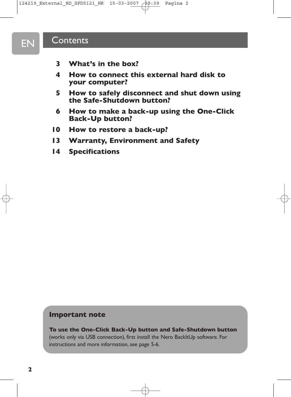 Philips SPD5121 User Manual | Page 2 / 106