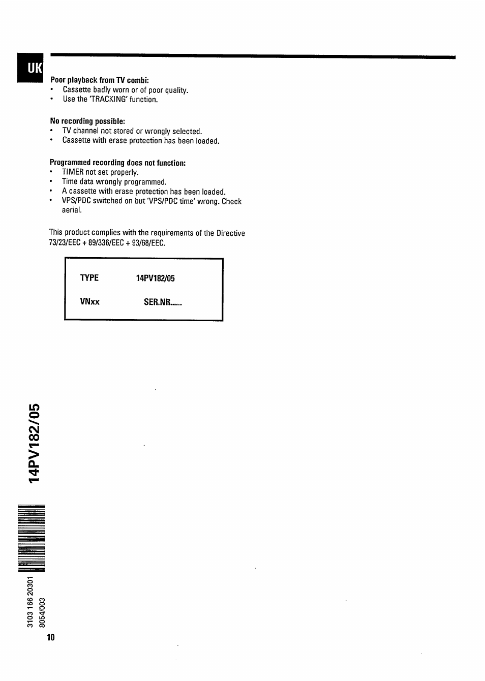 Philips 14PV182/39 User Manual | Page 14 / 16