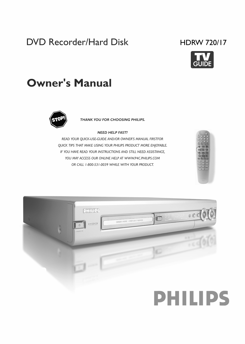 Philips HDRW 720/17 User Manual | 90 pages