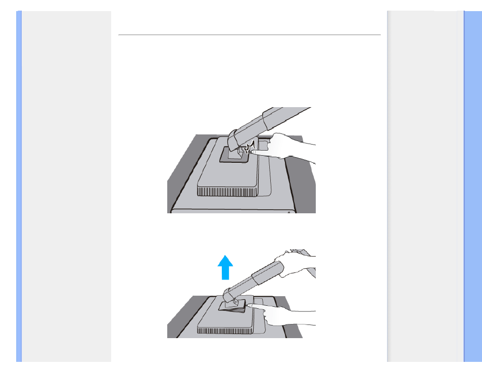 Verwijderen van de voet | Philips LCD MONITOR 240BW8 User Manual | Page 63 / 107