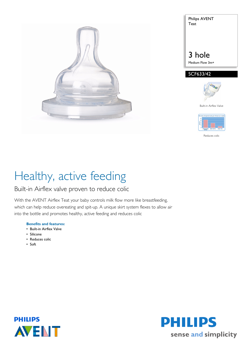 Philips Avent SCF633/42 User Manual | 2 pages