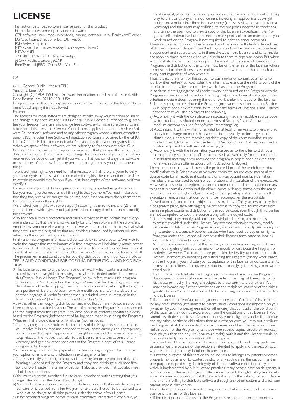 License | Philips HTS5506/F8 User Manual | Page 61 / 68