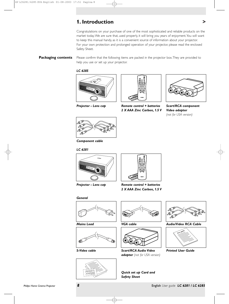 Introduction | Philips LC 6285 User Manual | Page 8 / 44