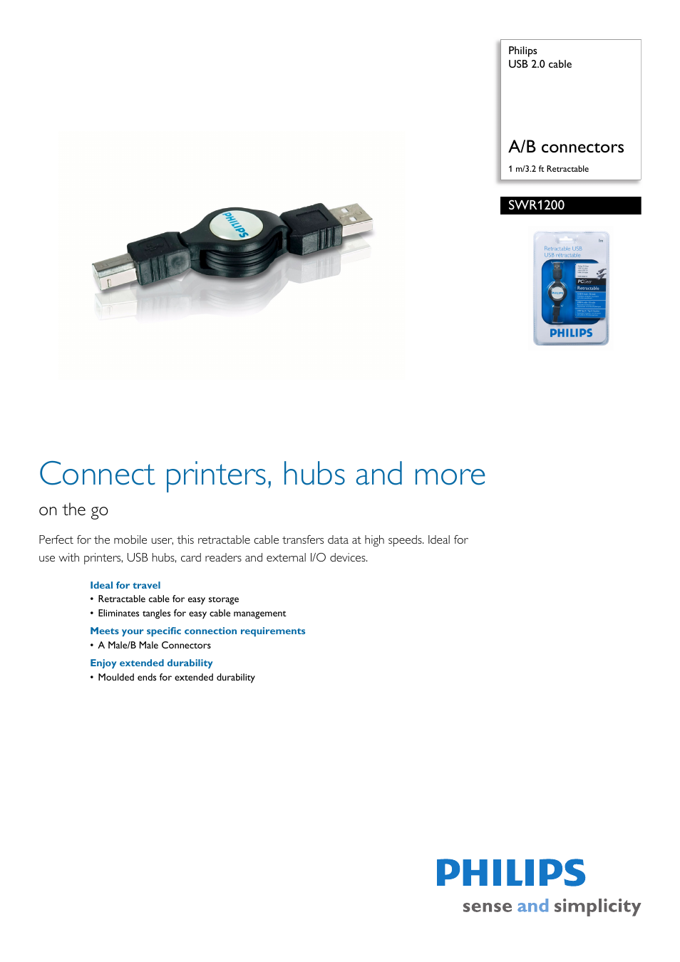Philips SWR1200 User Manual | 2 pages