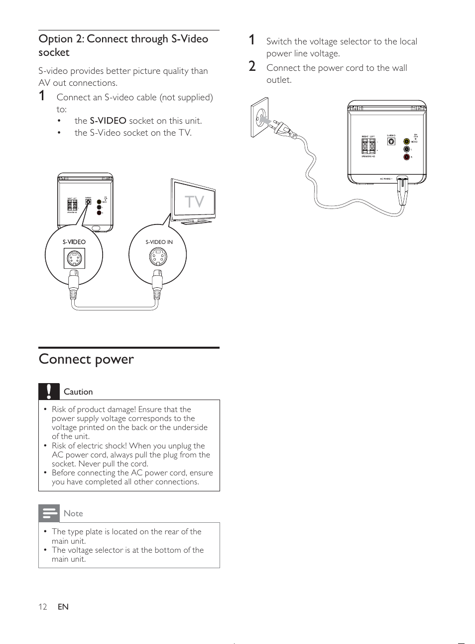 Connect power | Philips MCD107/98 User Manual | Page 11 / 28
