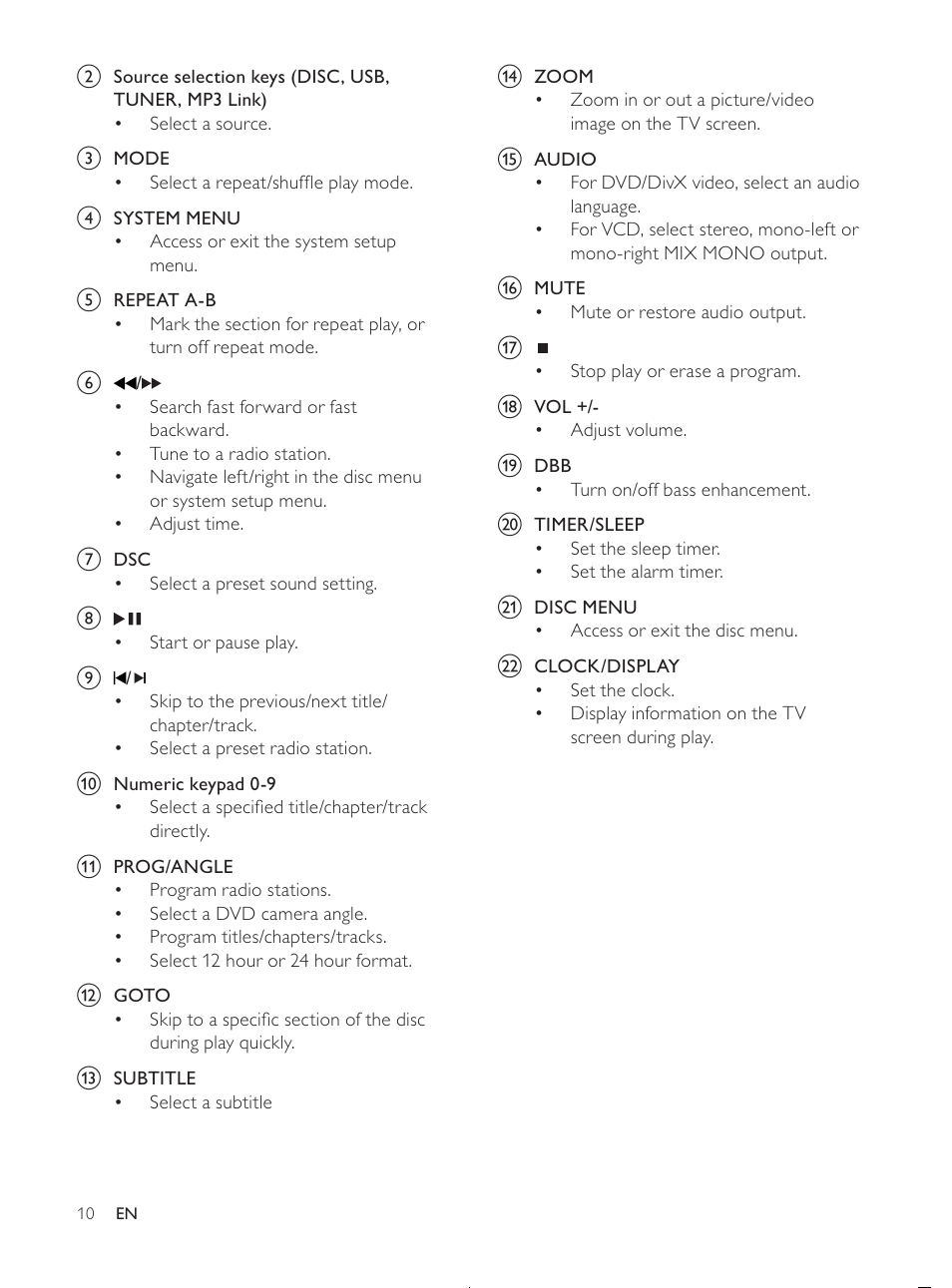 Philips MCD107/98 User Manual | Page 9 / 28