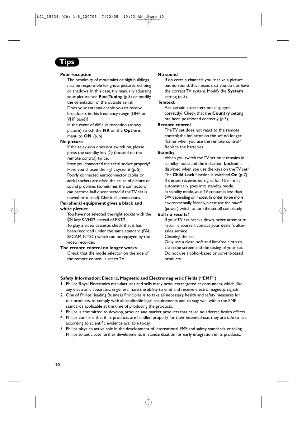 Tips | Philips 14PT2666/58 User Manual | Page 14 / 17