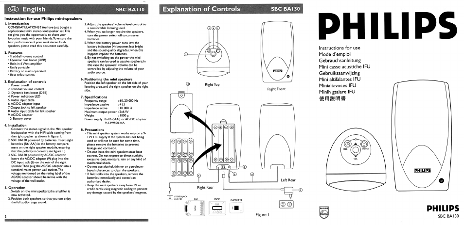 Philips SBC BA130/ User Manual | 1 page