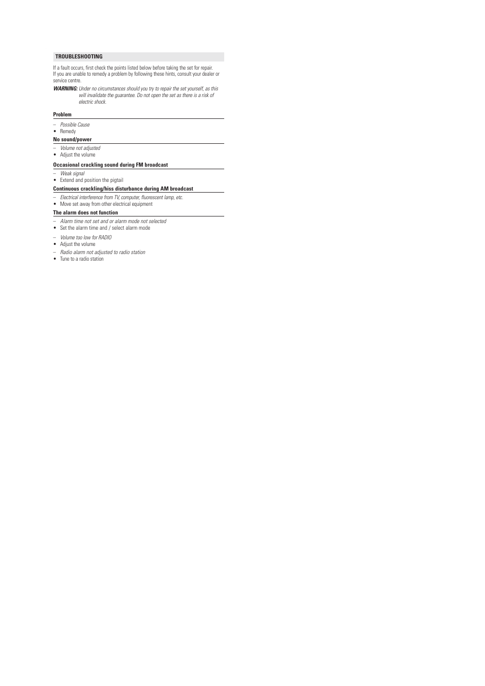 Philips AJ3120/79 User Manual | Page 9 / 11
