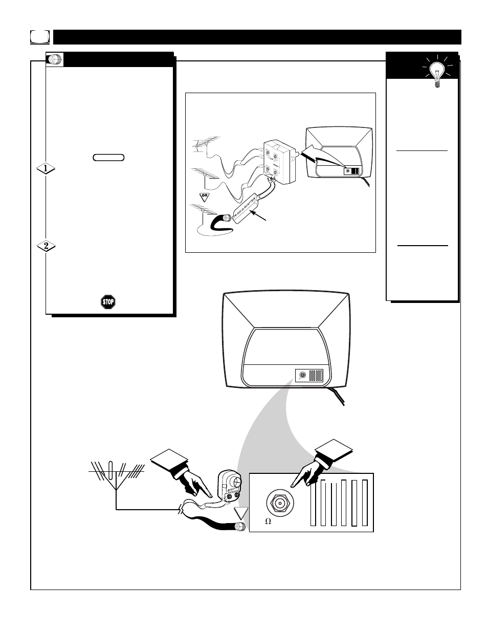 Asic, Ntenna, Ignal | Onnections | Philips 19PR21C1 User Manual | Page 6 / 36