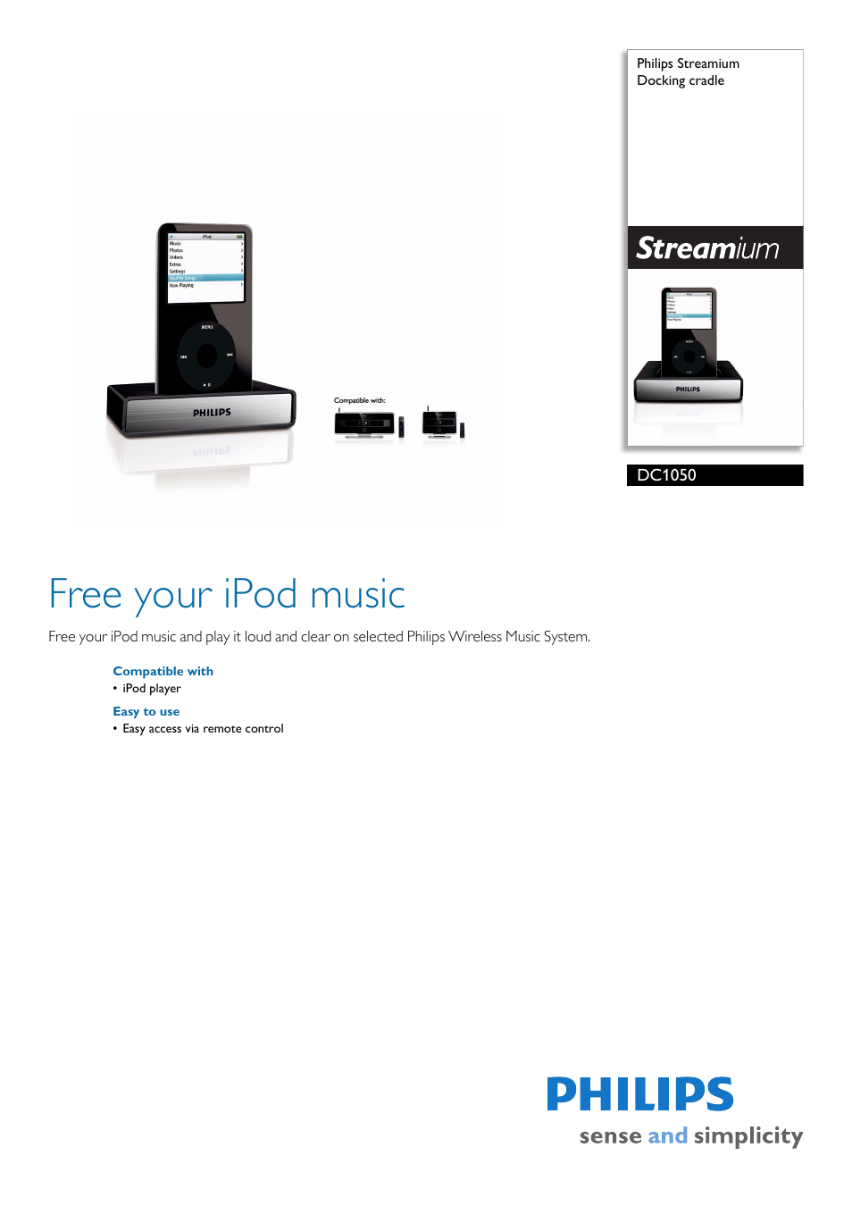 Philips Streamium DC1050/12 User Manual | 2 pages