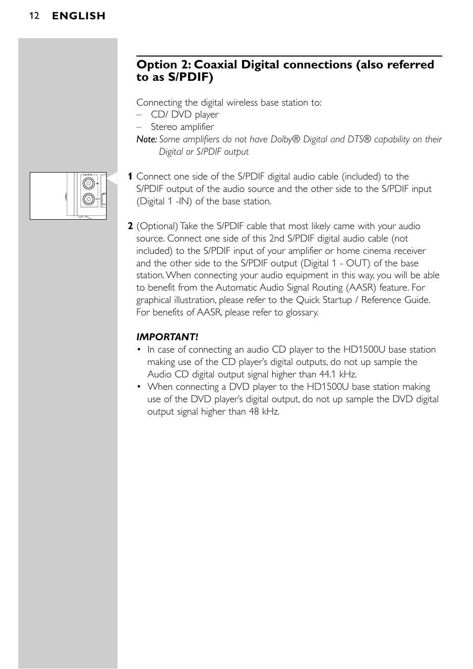 Philips SBCHD1500U User Manual | Page 12 / 229