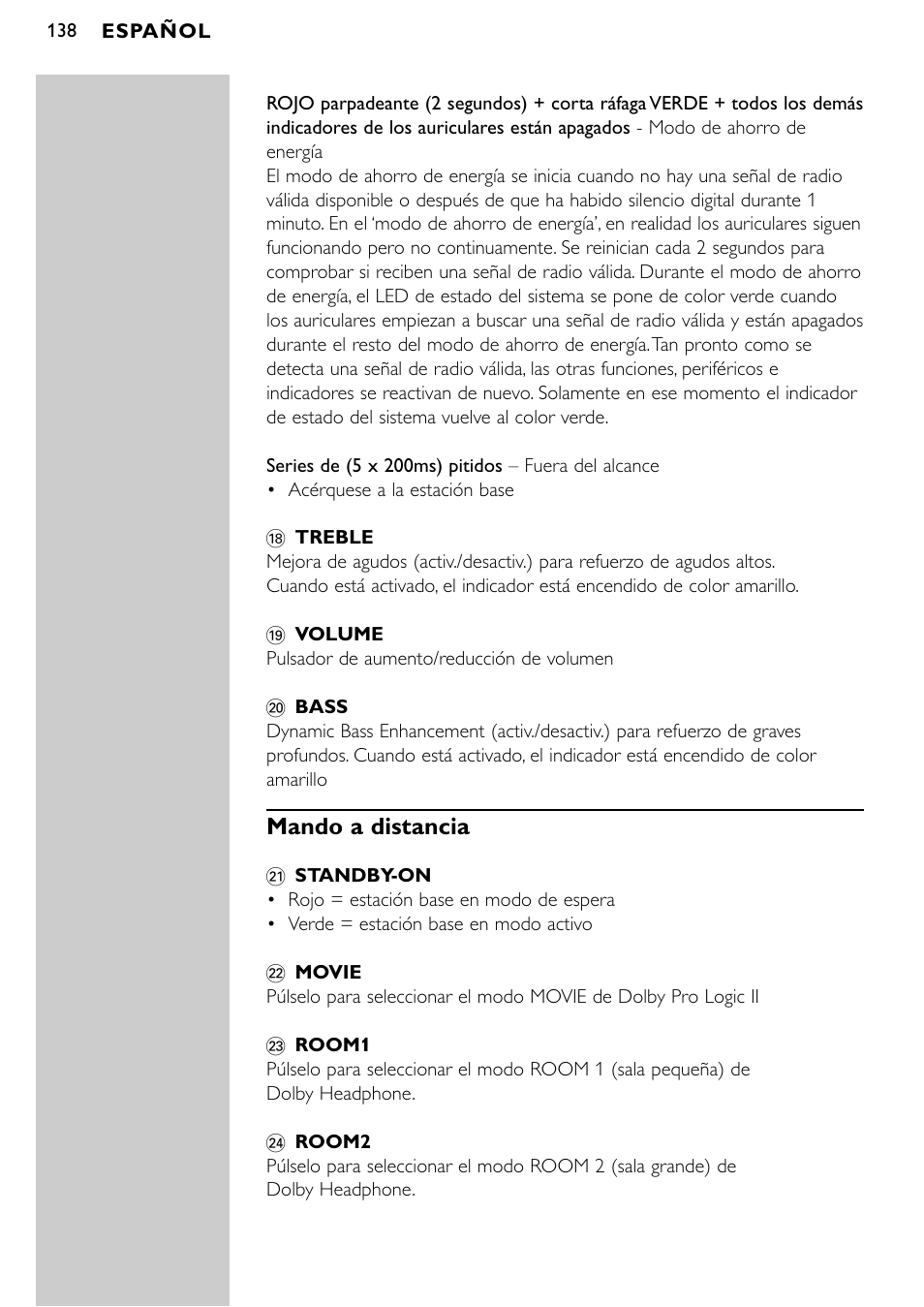 Mando a distancia | Philips SBCHD1500U User Manual | Page 138 / 229