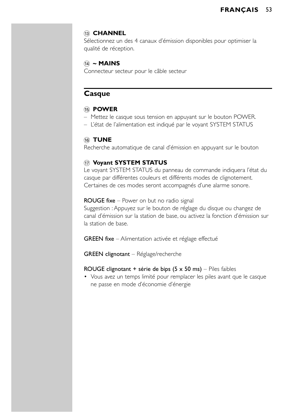 Casque | Philips SBCHD1500U User Manual | Page 53 / 229