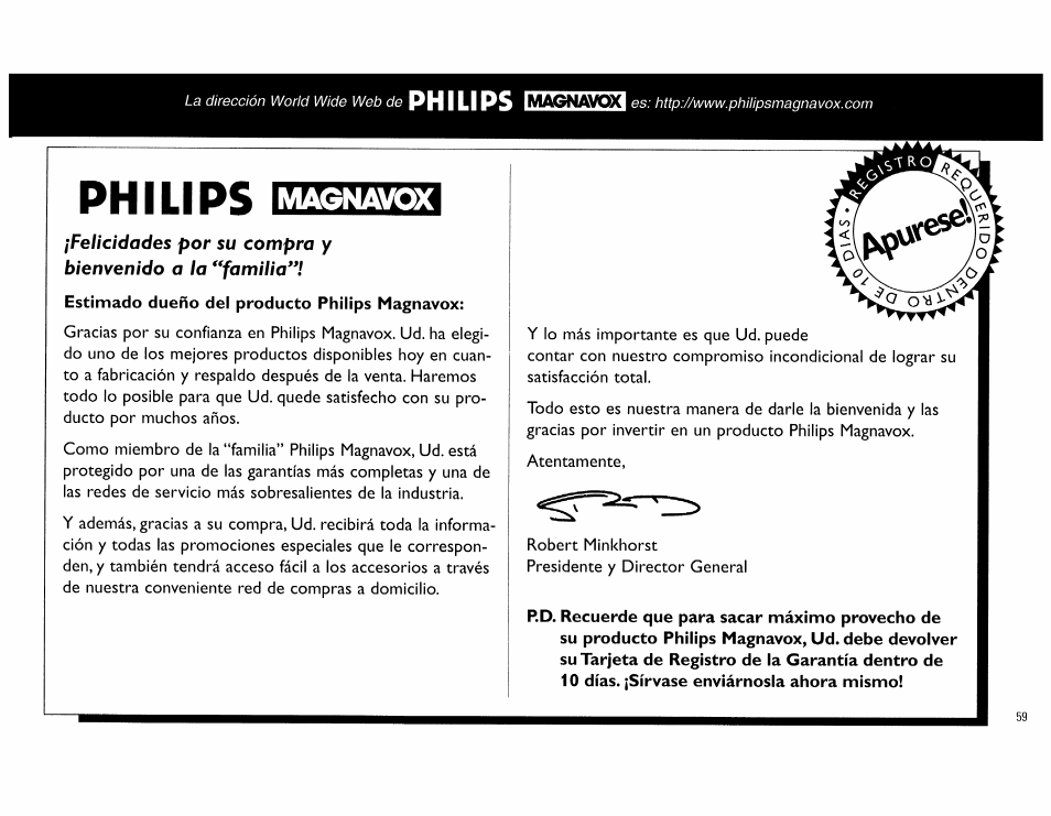 Philips, Magnavox | Philips FW540C User Manual | Page 59 / 86