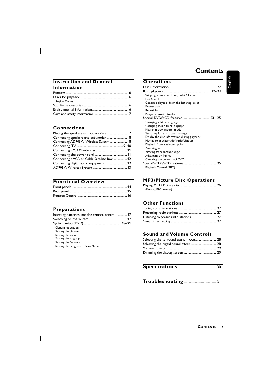 Philips LX3750 User Manual | Page 5 / 33
