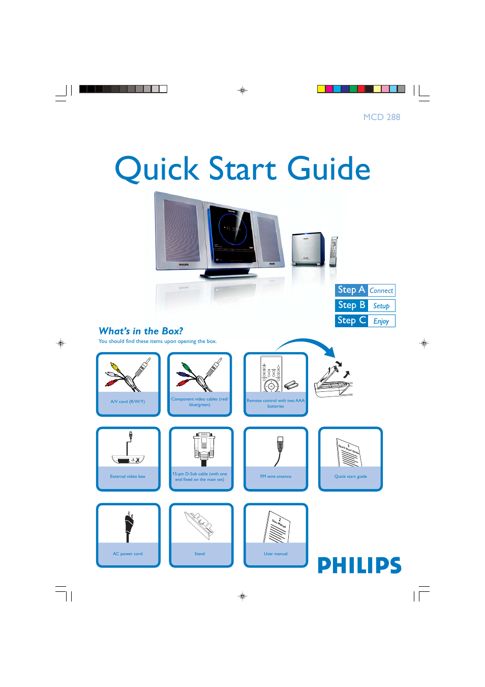 Philips MCD288/12 User Manual | 4 pages