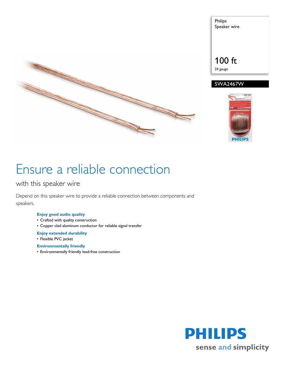 Philips SWA2467W User Manual | 2 pages