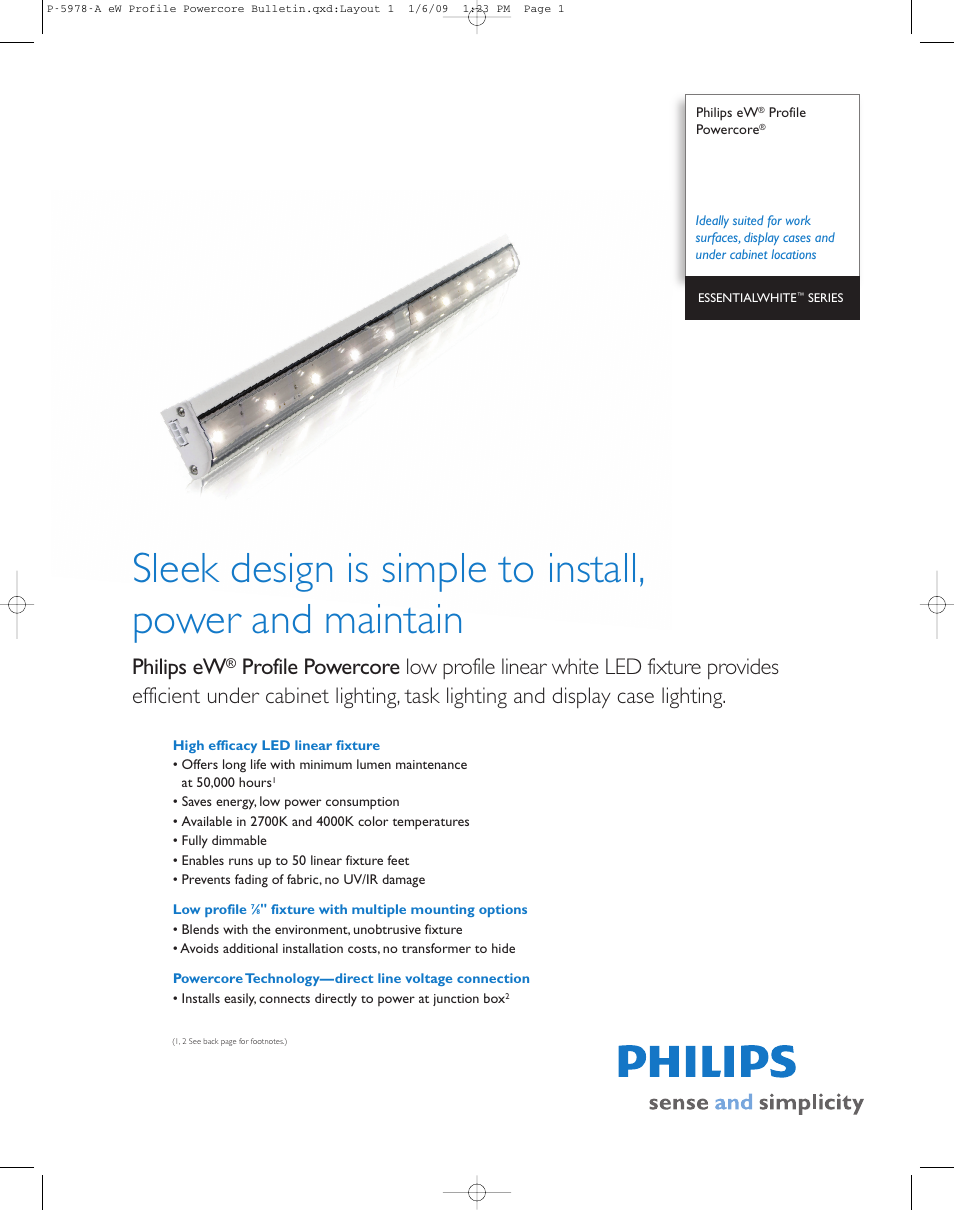 Philips eW Profile P-5978-A User Manual | 2 pages