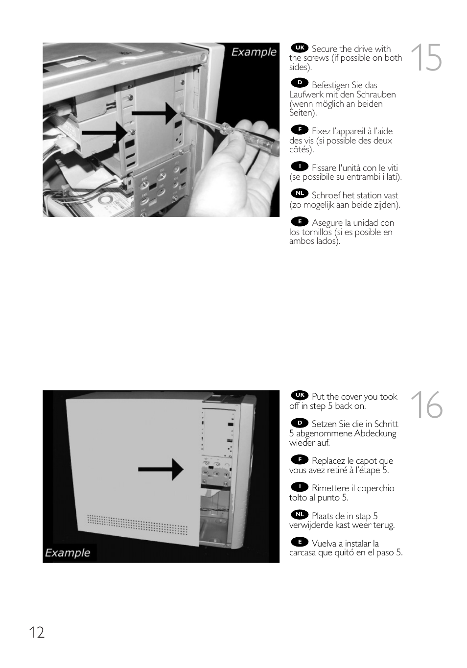 Philips RWDV3212 User Manual | Page 12 / 56