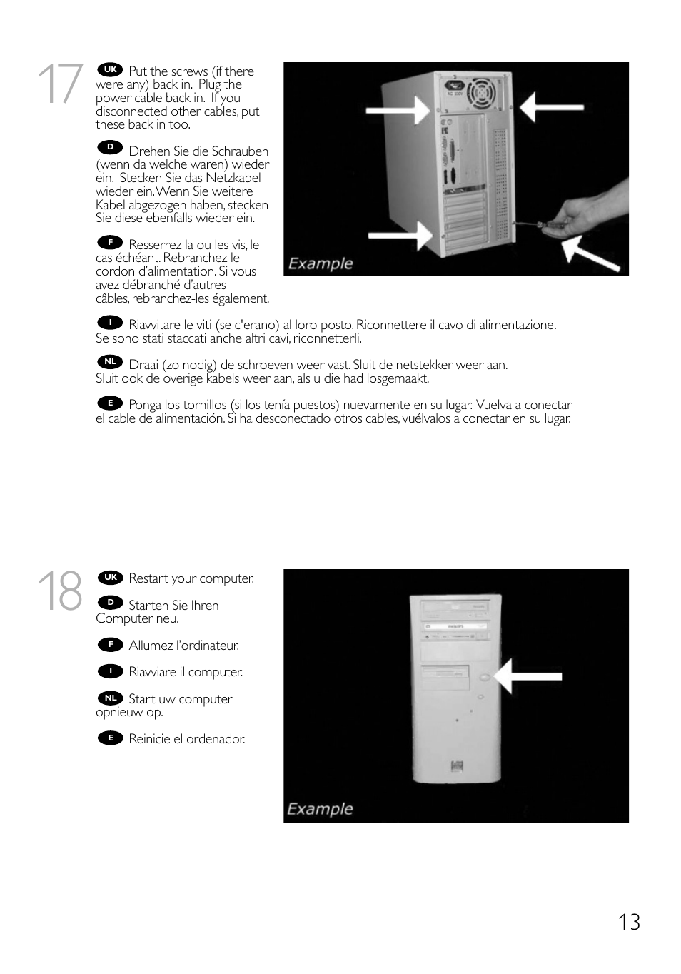 Philips RWDV3212 User Manual | Page 13 / 56